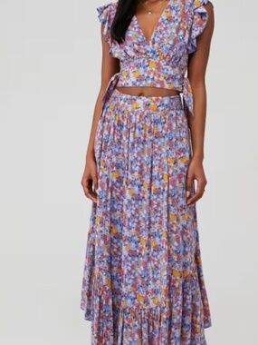 FREE PEOPLE PRETTY DAZE SET Size XS skirt and cropped tank